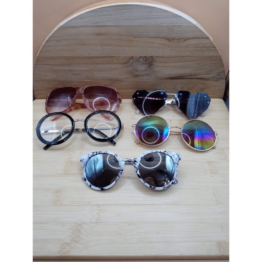 Bundle of 5 Designer Fashion Assorted Colors & Styles Sunglasses